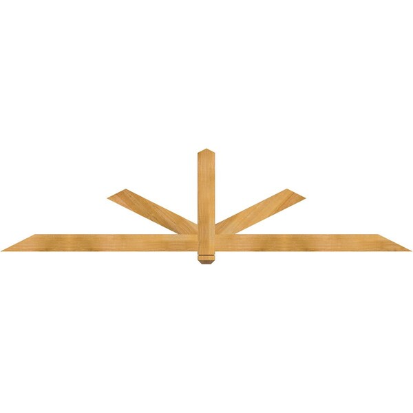 Ekena Millwork Kennewick Rough Sawn Timber Gable Bracket, Western Red Cedar, 96"W x 24"H x 2"D x 4"F, 6/12 Pitch GBW096X24X0204KEN00RWR - main